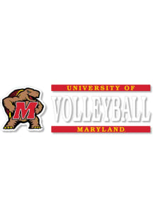 Red Maryland Terrapins 6x2 Volleyball Decal