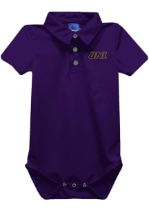 Vive La Fete Northern Iowa Panthers Baby Purple Team Short Sleeve One Piece Polo