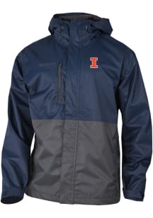 Columbia Illinois Fighting Illini Mens Navy Blue Heat Seal Hikebound Light Weight Jacket