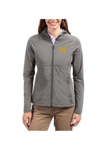 Womens Michigan Wolverines Graphite Cutter and Buck Adapt Eco Light Weight Jacket