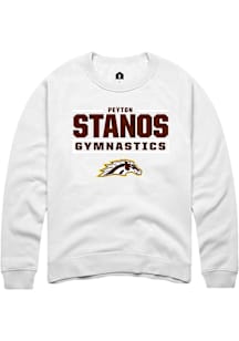 Peyton Stanos Western Michigan Broncos Mens White NIL Stacked Box Player Crew