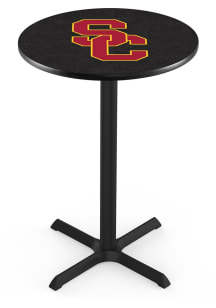 Black USC Trojans Cross Base Pub Table