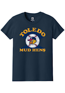 Summit Sportswear Toledo Mud Hens Youth Navy Blue Soft Arch Short Sleeve T-Shirt