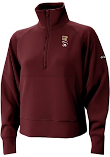 Columbia Mississippi State Bulldogs Womens Maroon Vault Heat Seal Wickham Hills Qtr Zip Pullover