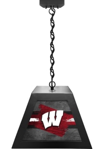Black Wisconsin Badgers Pendant Billiard Lamp