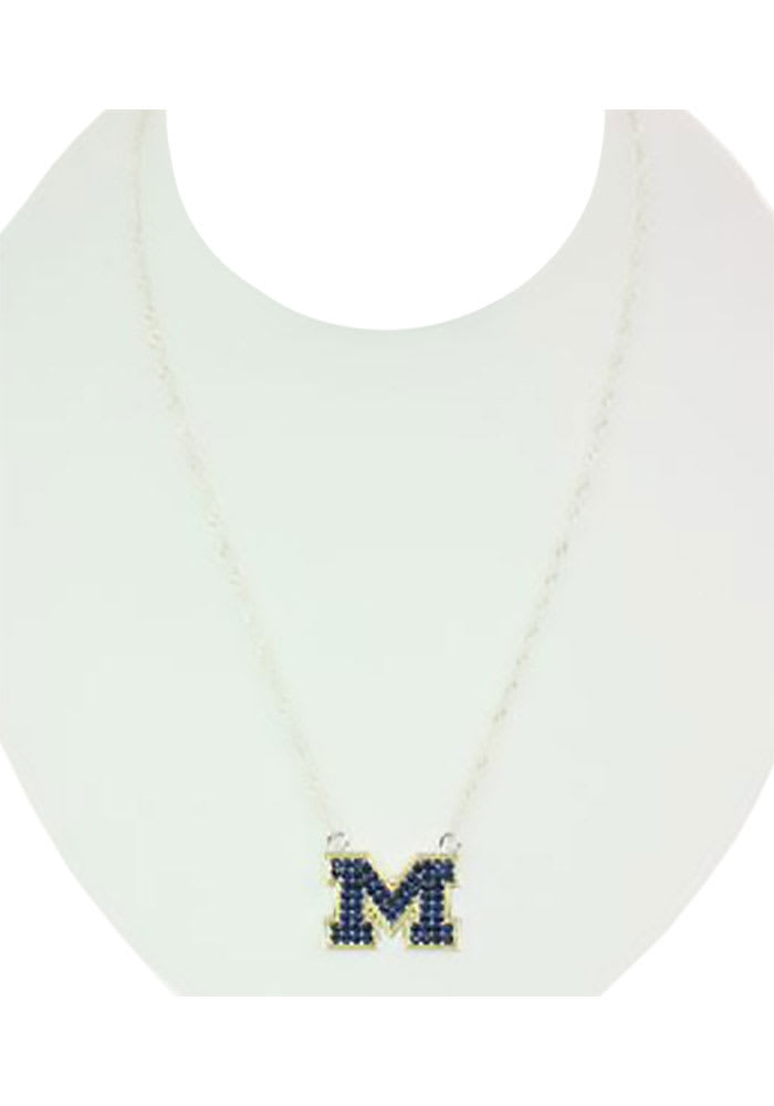 Michigan Wolverines Bling Necklace