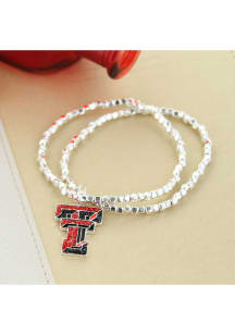 Texas Tech Red Raiders Crystal Logo Stretch Womens Bracelet
