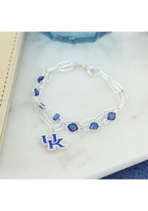 Kentucky Wildcats Logo Paperclip Womens Bracelet