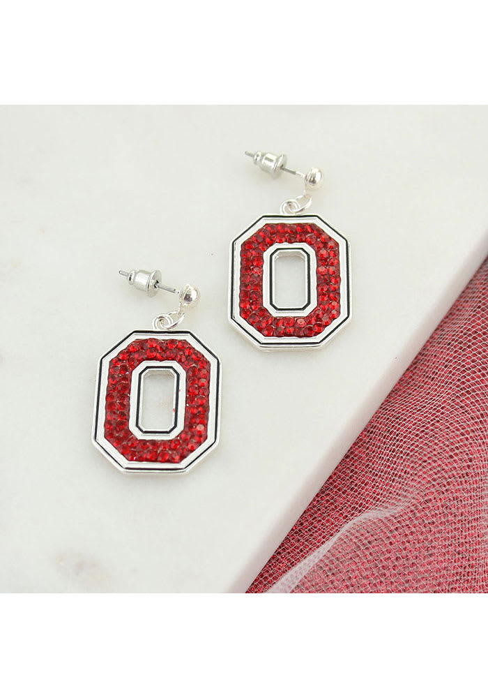 Ohio State Buckeyes Crystal Logo Womens Earrings