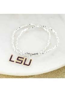 LSU Tigers Crystal Logo Womens Bracelet