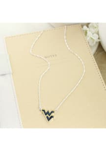 West Virginia Mountaineers Crystal Logo Necklace