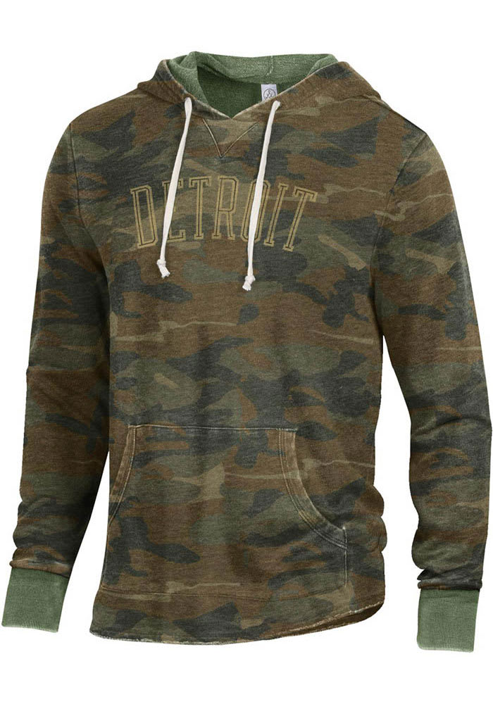 Alternative Apparel Detroit Camo Long Sleeve Hood Sweatshirt