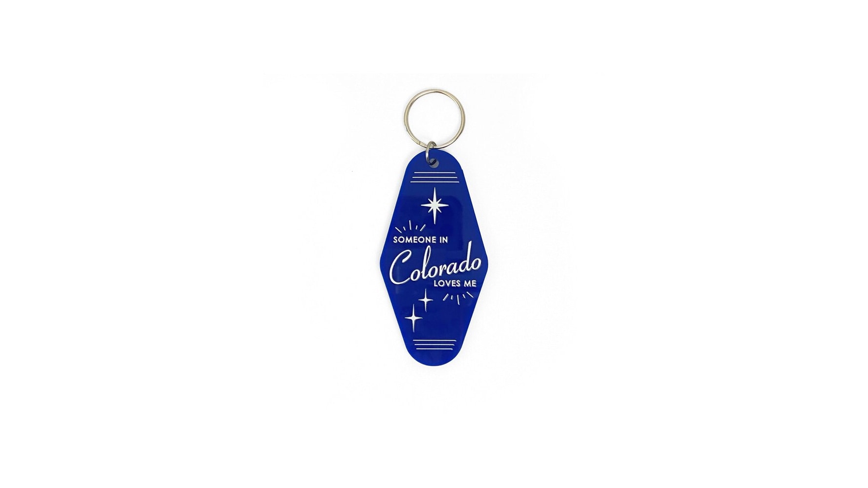 Set Of 3 Colorado Flag Keychain Tags With Key Rings - Woven Polyester, 5x1.2 Inch, Stainless Steel