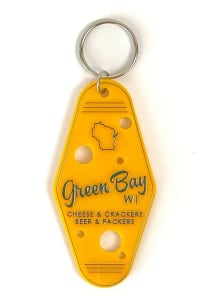 Green Bay Cheese and Crackers Acrylic Keychain