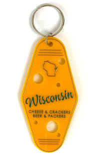 Wisconsin Okie Vibes Only Keychain