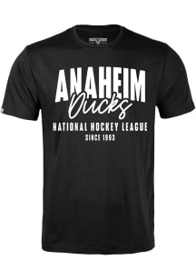 Levelwear Anaheim Ducks Black Richmond Response Short Sleeve T Shirt