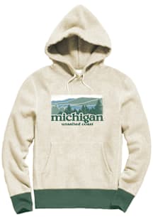 Michigan Womens Yellow Michigan Landscape Hooded Sweatshirt