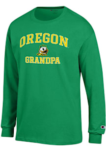 Champion Oregon Ducks Green Grandpa Jersey Long Sleeve T Shirt