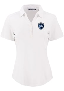 Cutter and Buck Sporting Kansas City Womens White Forge Eco Polo Short Sleeve Polo Shirt