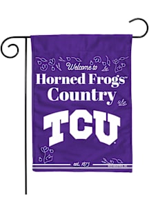 TCU Horned Frogs Double Sided Garden Flag - White