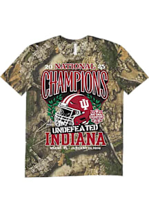 Something Inked Indiana Hoosiers Green 2025 College Football National Champions Laurels Short Slee..
