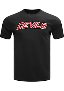 Pro Standard New Jersey Devils Black Classic Chenille Short Sleeve T Shirt