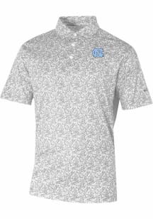 Columbia North Carolina Tar Heels Mens Grey Heat Seal Westside Country Short Sleeve Polo