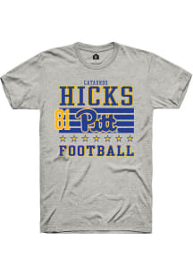 Cataurus Hicks Rally Mens Ash Pitt Panthers NIL Striped Player T Shirt