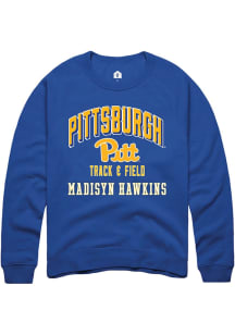Madisyn Hawkins Rally Mens Blue Pitt Panthers NIL Arch Logo Player Crew