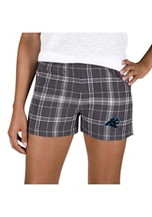 Concepts Sport Carolina Panthers Womens Ash Ultimate Flannel Shorts