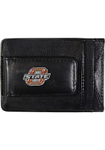 Oklahoma State Cowboys Oval Logo Leather Mens Money Clip