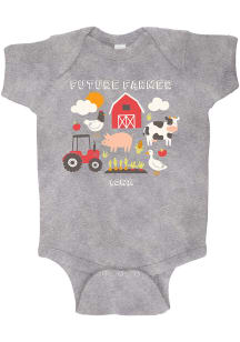 Iowa Baby Grey Future Farmer Short Sleeve One Piece