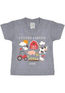 Iowa Infant Future Farmer Short Sleeve T-Shirt Grey