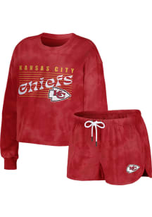 WEAR by Erin Andrews Kansas City Chiefs Womens Red Tie Dye PJ Set