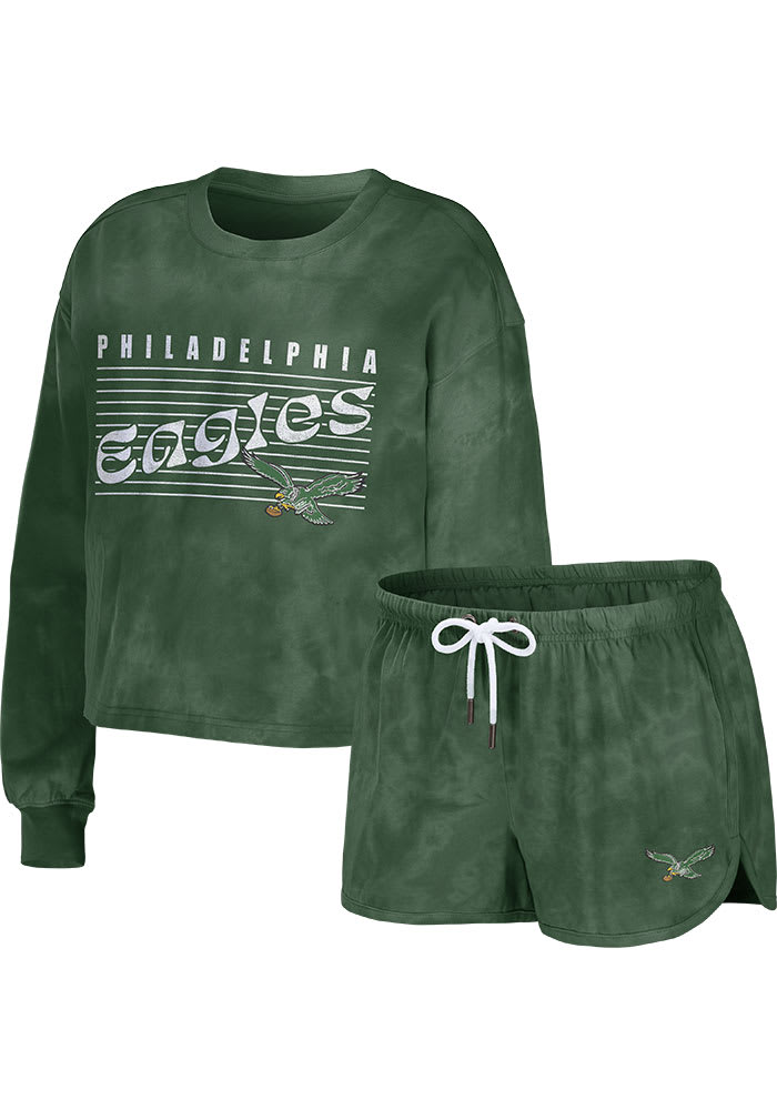 Women's WEAR by Erin Andrews Oatmeal/Black Philadelphia Eagles