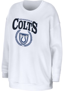 WEAR by Erin Andrews Indianapolis Colts Womens White Oversized Crew Sweatshirt