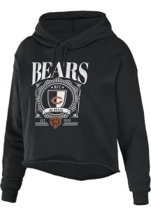 WEAR by Erin Andrews Chicago Bears Womens Black Cropped Hooded Sweatshirt