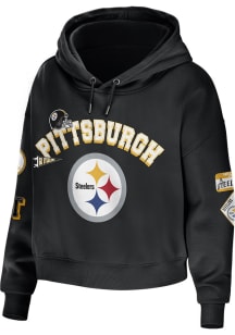 WEAR by Erin Andrews Pittsburgh Steelers Womens Gold Team Spirit Hooded Sweatshirt