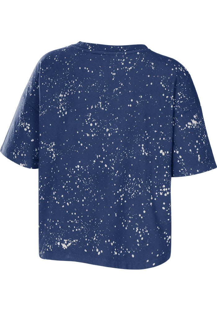 WEAR by Erin Andrews Kentucky Wildcats Womens Blue Bleach Splatter Short Sleeve T-Shirt