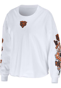 WEAR by Erin Andrews Chicago Bears Womens White Celebration LS Tee