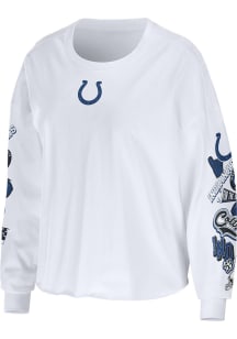 WEAR by Erin Andrews Indianapolis Colts Womens White Celebration LS Tee