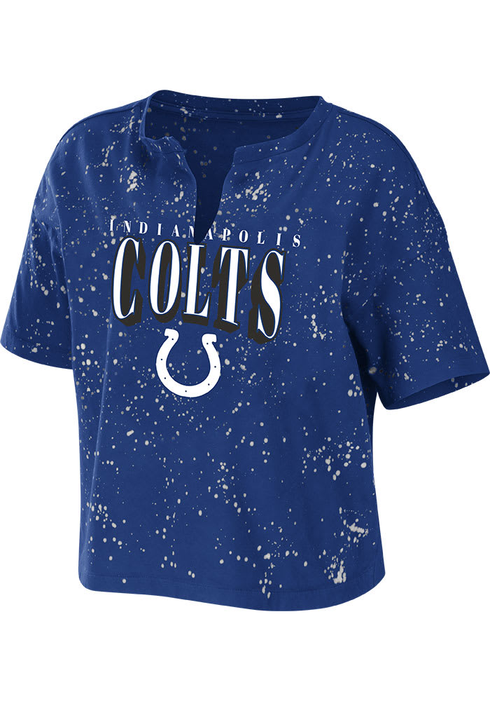 NFL Team Apparel Women's Indianapolis Colts Blue Space Dye V-Neck T-Shirt