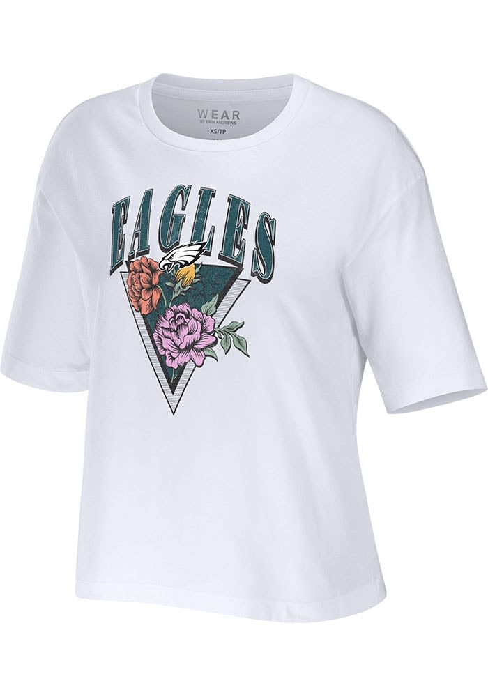 Philadelphia Eagles Junk Food Women's Retro Ringer T-Shirt - White