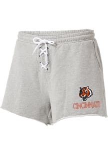 WEAR by Erin Andrews Cincinnati Bengals Womens Grey Lace Up Shorts