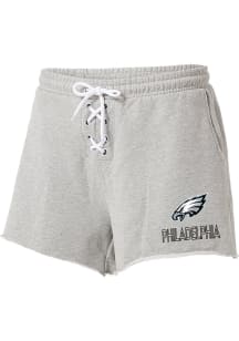 WEAR by Erin Andrews Philadelphia Eagles Womens Grey Lace Up Shorts