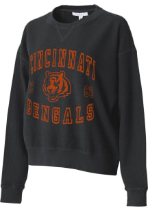 WEAR by Erin Andrews Cincinnati Bengals Womens Black Vintage Crew Sweatshirt
