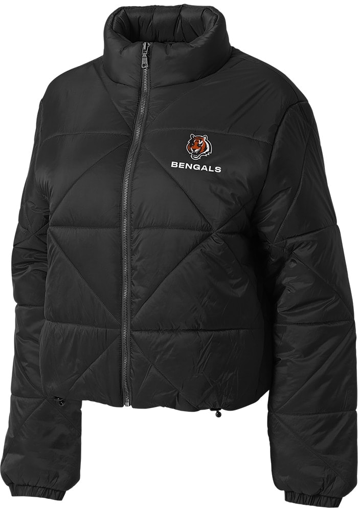 WEAR by Erin Andrews Cincinnati Bengals Womens Black Puffer Heavy Weight Jacket