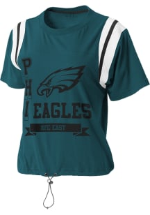 WEAR by Erin Andrews Philadelphia Eagles Womens Midnight Green Colorblock Short Sleeve T-Shirt
