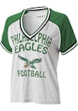 WEAR by Erin Andrews Philadelphia Eagles Womens Grey Raglan Feature Design Short Sleeve T-Shirt