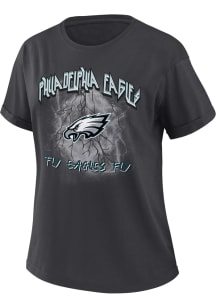 WEAR by Erin Andrews Philadelphia Eagles Womens Charcoal Boyfriend Short Sleeve T-Shirt